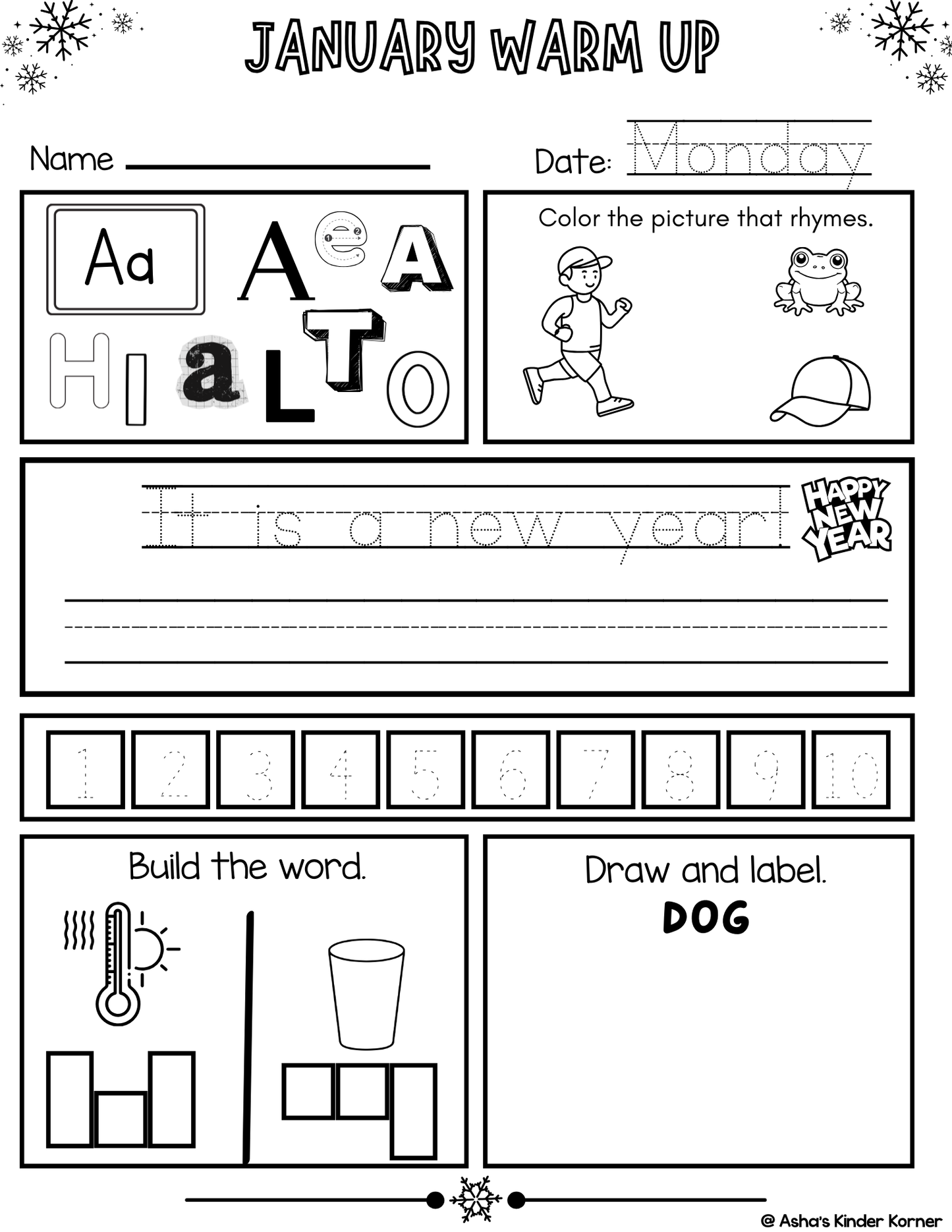 DIGITAL Morning Work Bundle | Year-Long Reading & Math Worksheets