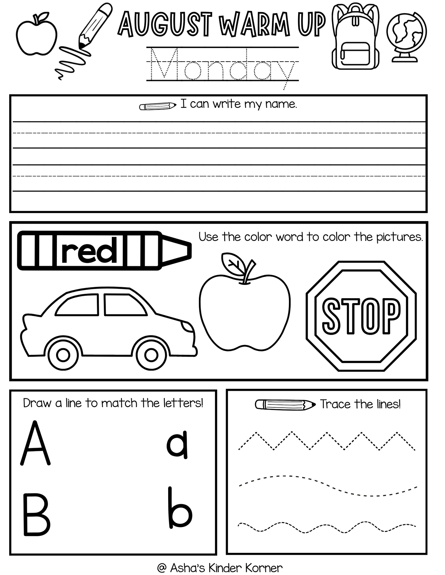 DIGITAL Morning Work Bundle | Year-Long Reading & Math Worksheets